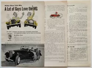Lote de Guys Love the MG 1952 revista ilustrada artículo pop. Ciencia - Imagen 1 de 5