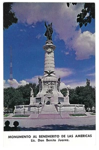 Vintage Mexico Chrome Postcard Monumento Al Benemerito De Las Americas Juarez - Picture 1 of 2