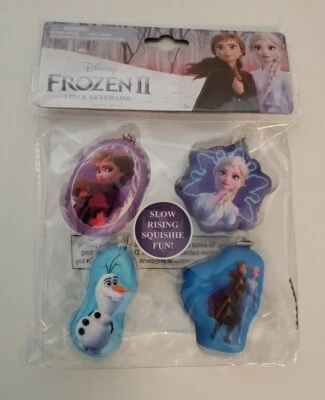 Disney Frozen 2 Elsa Olaf Anna Paquete de 4 Llaveros Blandos Nuevo Foto 1 de 3