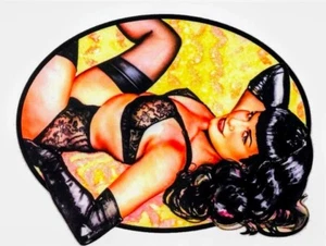BETTY PAGE SEXY PIN UP HOT ROD RAT FINK BIKER MOTORCYCLES TOOLS GUNS STICKER - Picture 1 of 1