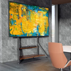 40-100" TV Stand Height Adjustable LED LCD OLED Corner TV Floor Stand with Wheel - Picture 1 of 18