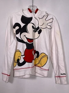 Disney Parks Mickey Mouse Pullover White Hooded Sweatshirt Youth MEDIUM - Picture 1 of 10