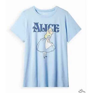 New Torrid Disney 2 (2X 18/20) Alice In Wonderland Baby Blue Graphic Tee T shirt - Picture 1 of 1