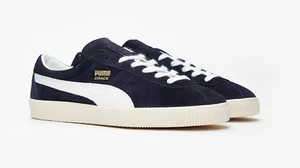 Puma Suede Retro Trainers Crack Heritage OG Peacoat Blue Fashion - Picture 1 of 5