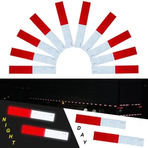 "Remolque RV 10 piezas DOT-C2 Conspicuity cinta reflectante 2x12"" rojo blanco tira camión" - Imagen 1 de 5