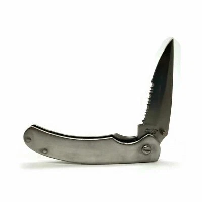 Frost Cutlery 3" Silver Legend Folding Pocket Knife Combo Edge - Image 1 of 4