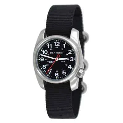 Reloj Bertucci A-1S para hombre - acero inoxidable - correa de nailon negro - esfera negra Foto 1 de 4