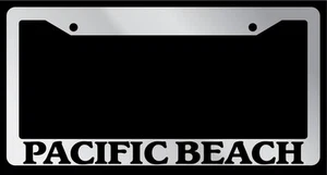 Chrome METAL License Plate Frame PACIFIC BEACH Auto Accessory 2492 - Picture 1 of 1