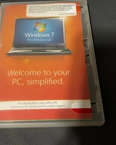 NEW Microsoft Windows 7 Professional 32 Bit English Version DVD W/ Product Key - Picture 1 of 1