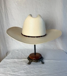 8X Straw Stetson cowboy hat 7 1/2 - Picture 1 of 16