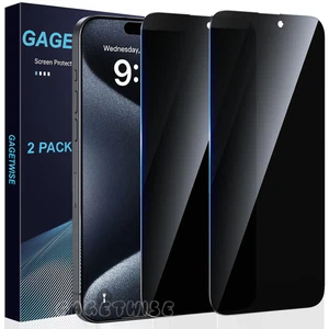2PCS Privacy Tempered Glass Screen Protector for iPhone 17 16e 16 15 14 13 12 11 - Picture 1 of 8