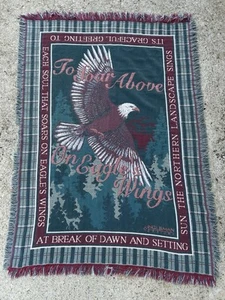 Eagle Woven Tapestry Throw Blanket To Soar Above Goodwin Weavers Ingleman 64X44 - Picture 1 of 16
