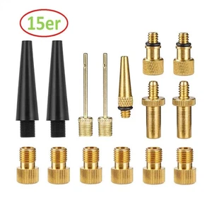 Brass Presta Valve Schrader Adapter Bicycle Valve Set Bike Pump Accessories - Afbeelding 1 van 7
