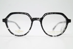 Gafas FUZION FUJF01 negro transparente ovalado montura gafas nuevas - Imagen 1 de 6