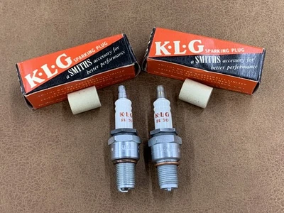 Vintage Motorcycle Spark Plugs KLG FE70 Vincent Velocette Triumph Norton  - Image 1 of 4