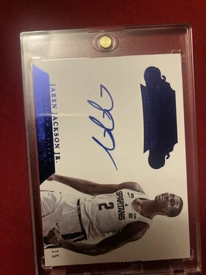 2018 Panini Flawless Collegiate Jaren Jackson Jr Blue Rookie Auto 2/15 Rc - Image 1 of 4