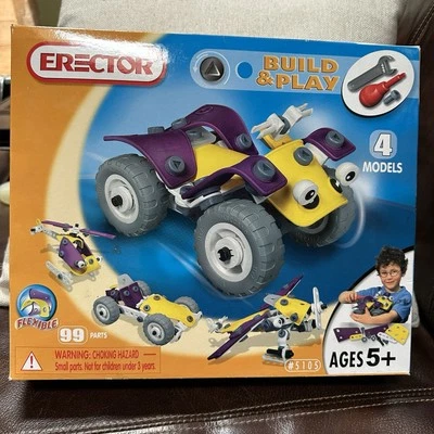 NEW Erector Build & Play: 4-in-1 Flexible Building Toy for Kids. Fast Shipping. - Image 1 of 2