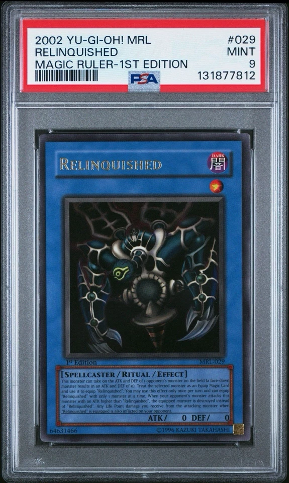 2002 Yu-Gi-Oh! Relinquished Magic Ruler MRL 1st Edition Ultra Rare PSA 9 - Image 1 of 2