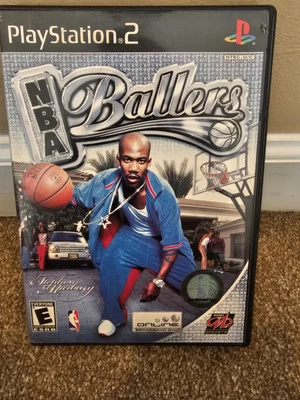 NBA Ballers (Sony PlayStation 2, Black Label, 2004) Disc & Case - Image 1 of 3