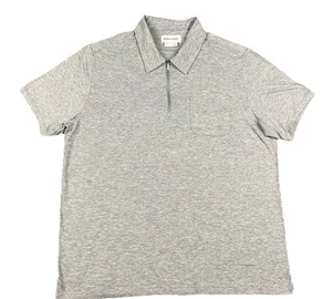 Ministry of Supply Merino Zip Poloshirt grau XL Performance Wolle Golf - Bild 1 von 9