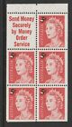 Australia 1967 5c na 4c czerwony (Wyślij pieniądze... etykieta) panel broszury SG 414a Mnh