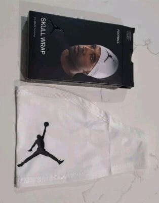 NUEVO Nike Air Jordan Dri-Fit Fit Calavera Envoltura Fútbol Blanco Negro Logo Gorra para Hombre Foto 1 de 4