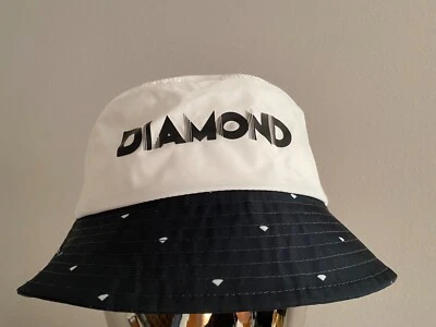 Sombrero de cubo Diamond Supply Co. con logotipo de diamante blanco y azul talla única Foto 1 de 4