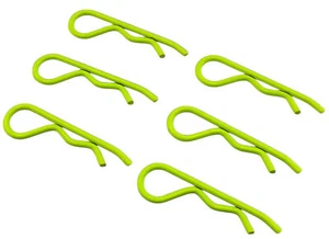 NEW NHX RC Metallic Body Clips 1.8x40mm for 1/8 1/5 RC Car Fluorescent Yellow - Picture 1 of 2