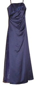 Davids Bridal Miss Size 6 Purple Formal Satin Gown Floor Length Prom Bridesmaid - Picture 1 of 5