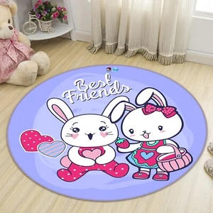 3D Rabbit Heart ZHUA818 Game Non Slip Rug Mat Photo Carpet Zoe - Picture 1 of 5