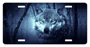 Wolf Wolves Indian Hunting Dog Blue Moon Hunter Novelty Car Truck License Plate - Foto 1 di 1