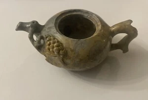 Antique Chinese Handcrafted Disphyllum Fossil Stone Teapot with Original Case - Picture 1 of 9