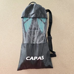 Capas Snorkeling & Swimming Travel Fins L/XL 9-13 Green Teal & Black w/ Bag - Picture 1 of 16