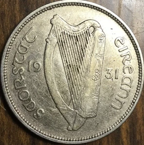 1931 IRELAND SILVER FLORIN COIN - Picture 1 of 2