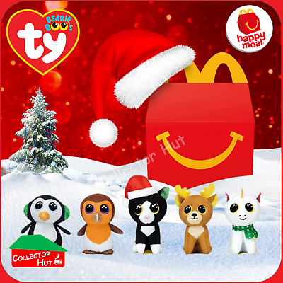McDonald's Happy Meal 2021 Festive Christmas TY Beanie Boo Plush Toys • 3.99£
