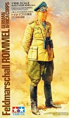 TAMIYA 1/16 World Figure Series n.05 German Army Africa Corps Marshal Rommel - Immagine 1 di 2
