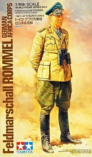 TAMIYA 1/16 World Figure Series n.05 German Army Africa Corps Marshal Rommel - Immagine 1 di 2
