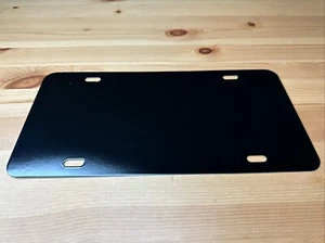 CUSTOM BLANK BLACK 6X12 GLOSSY LICENSE PLATE ALUMINUM METAL TAG CAR-TRUCK - Picture 1 of 3