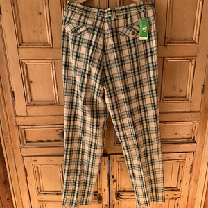 Par 5  Golf Pants Green Beige Black Red Plaid  mens 34 - Picture 1 of 11