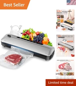 Sellador al vacío compacto 6 en 1 para el hogar - Asegura la frescura con cortador incorporado - Imagen 1 de 9