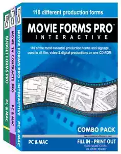 Movie Forms Pro COMBO MFP interactive, BUDGET Forms Pro, Movie & TV Contracts FS - Picture 1 of 12