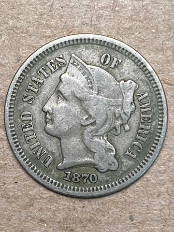 1870 Three Cent Nickel VF Cover