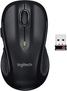 Logitech M510 Advanced Full-size Wireless Mouse with Laser-grade Tracking, Black - Picture 1 of 4