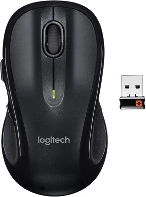 Logitech M510 Advanced Full-size Wireless Mouse with Laser-grade Tracking, Black - Image 1 of 4