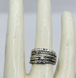 Sterling Stacking Rings Sz6 , 5 Rings New - Picture 1 of 2