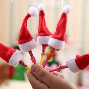 20-50pcs 1:12 Dollhouse Miniature Christmas Santa Hats Holiday Party Accessories - Picture 1 of 14