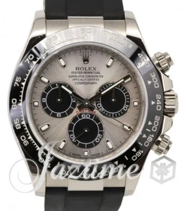 Rolex Daytona 40mm White Gold Silver Ceramic Oysterflex 116519LN BOX PAPERS - Picture 1 of 1