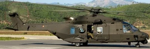 NH-90 Italia Ejército NH Industrias Helicóptero Horno de Caoba Modelo de Madera Pequeño Nuevo - Imagen 1 de 1