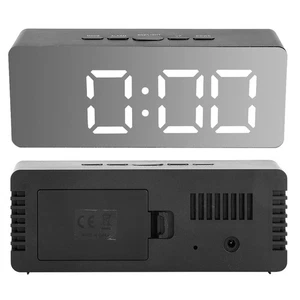 02 015 Digital Clock Large Display Digital Alarm Clock USB Charging For - Picture 1 of 11