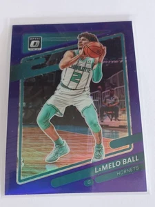 2021-22 Panini Donruss Optic LaMelo Ball Purple Prizm #26 Charlotte Hornets - Bild 1 von 2